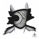 forearm cuff blackout tattoo design idea