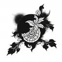 forearm cuff blackout tattoo design idea