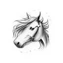horses running tattoo design idea