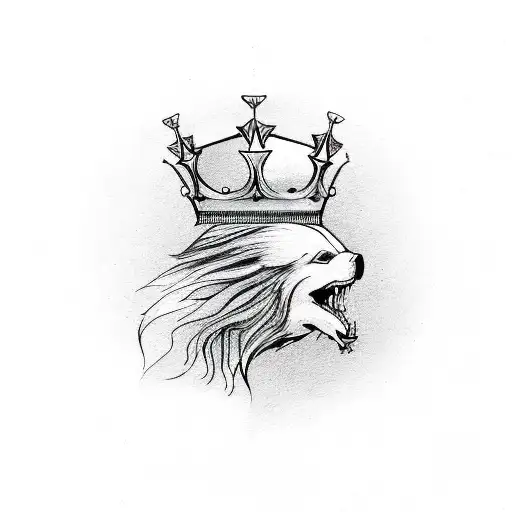 fine line heart with crown tattoo design idea