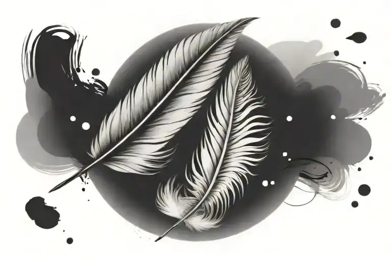 Design a tattoo combining a penny and a white feather as a tribute to your mother's guidance and faith tattoo design idea
