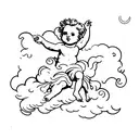 2 cherubs on a cloud tattoo design idea