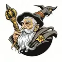 wizard merlin tattoo design idea