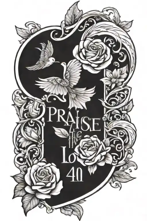 PSALM 144 1 Praise The Lord tattoo design idea