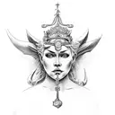 Lady Justice with Dragon tattoo design idea