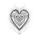 heart exploding like a grenade tattoo design idea