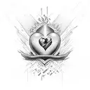 heart and grenade mixed together  tattoo design idea