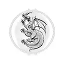 welsh dragon front view tattoo design idea
