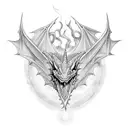 welsh dragon head tattoo design idea