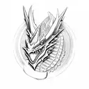 welsh dragon head tattoo design idea
