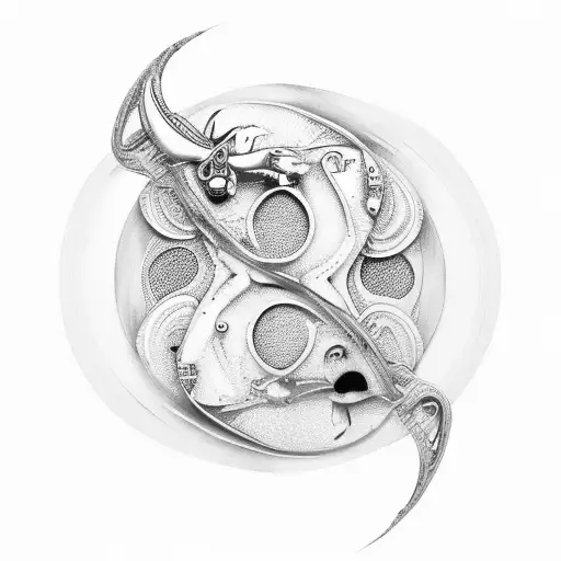 ying yang with nike drippin tattoo design idea