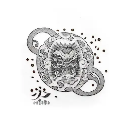 suminagashi arm tattoo design idea