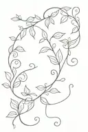 floral vine tattoo design idea