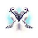 2 doves on collardone tattoo design idea