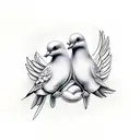 2 doves on collardone tattoo design idea