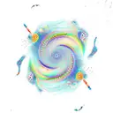 rain drops fusion with wavy sea tattoo design idea