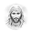Jesus with blessed tattoo design idea