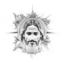 Jesus with blessed tattoo design idea