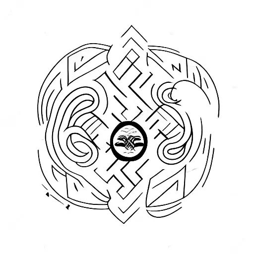 vis ta vie written on back  tattoo design idea