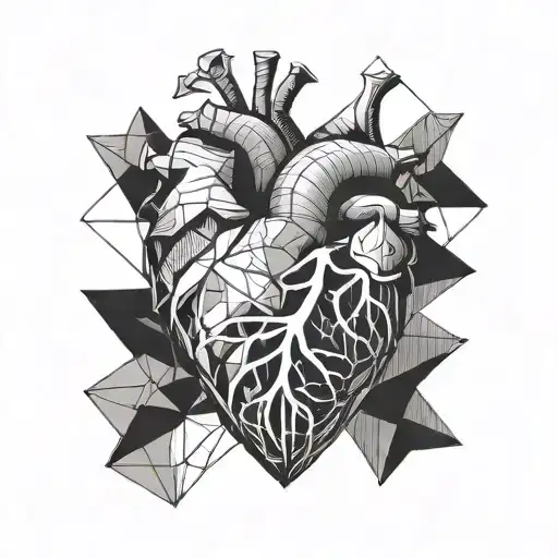 anatomi heart made tattoo design idea