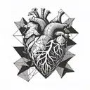 anatomi heart made tattoo design idea