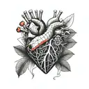 anatomi heart made tattoo design idea