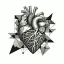 anatomi heart made tattoo design idea