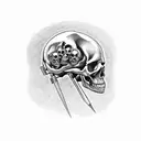 welding skull tattoo design idea
