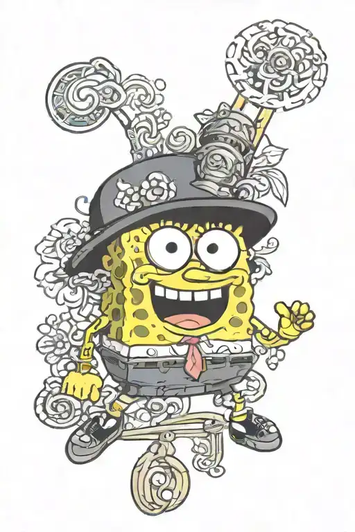 spongebob squarepants spongebob tattoo design idea