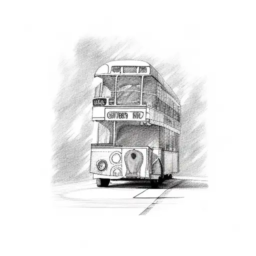 trolley bus  tattoo design idea