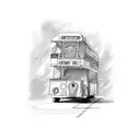 trolley bus  tattoo design idea