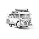 trolley bus  tattoo design idea
