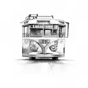 trolley bus  tattoo design idea