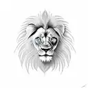 lion with a clock underneath tattoo design idea