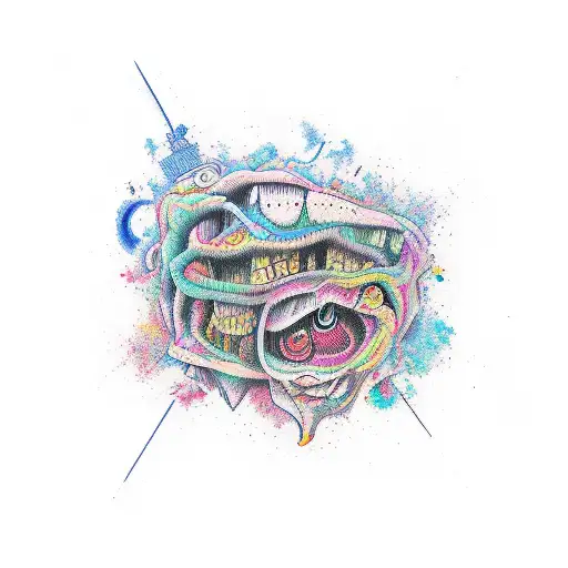 my mind is pure chaos tattoo design idea