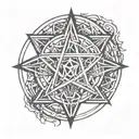 pentagram   tattoo design idea