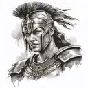 gladiator Female warrior tattoo design idea