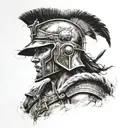 gladiator Female warrior tattoo design idea