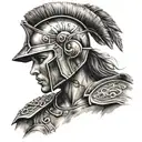 gladiator Female warrior tattoo design idea
