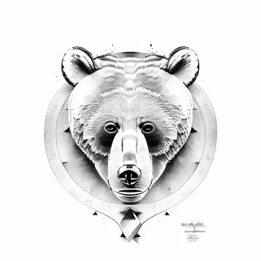 bear emotions tattoo design idea