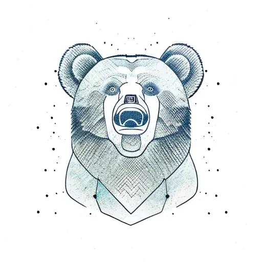 bear emotions tattoo design idea