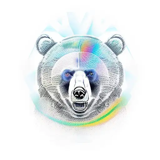 bear emotions tattoo design idea