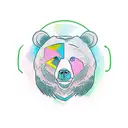 bear emotions tattoo design idea