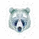 bear emotions tattoo design idea