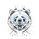 bear emotions tattoo design idea