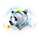 bear emotions tattoo design idea