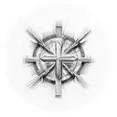 Christian Cross clouds  tattoo design idea