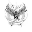 Falling icarus  tattoo design idea