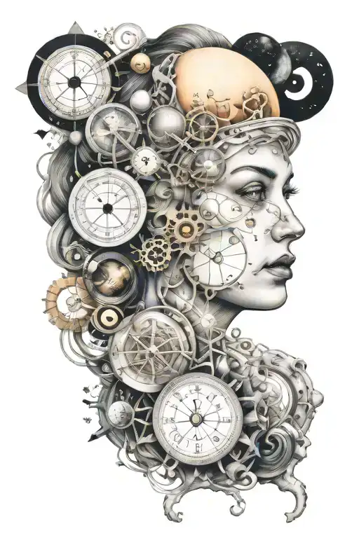 science, cosmolgy, nursing, astrology tattoo design idea