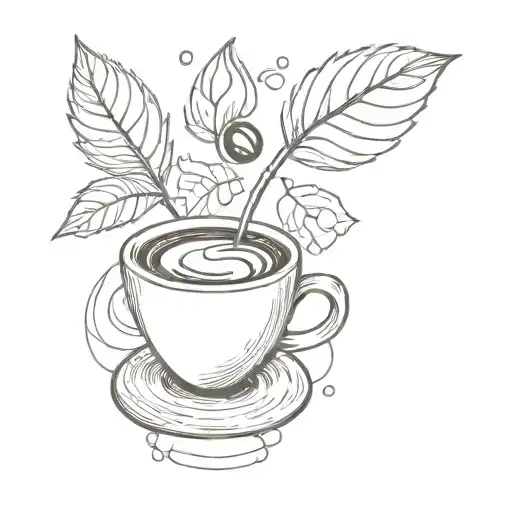 Combine a coffee bean with a heartbeat line, symbolizing the client's love for coffee and their occupation as a nurse tattoo design idea